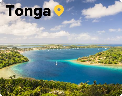 Tonga at sunset 